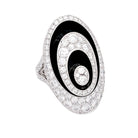 Bague CARTIER "Hypnose" en or blanc, diamant et céramique noire - Castafiore