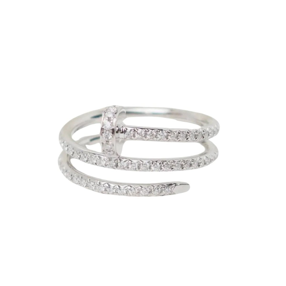 Bague CARTIER "Juste un Clou" en or blanc et diamant - Castafiore