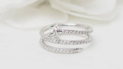 Bague Cartier Juste un Clou en or blanc et diamants - Castafiore