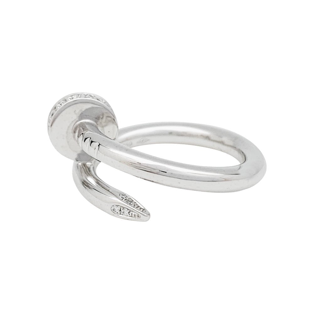 Bague Cartier "Juste un Clou" en or blanc et diamants - Castafiore