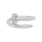 Bague Cartier "Juste un Clou" en or blanc et diamants - Castafiore