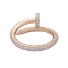 Bague CARTIER "Juste Un Clou" en or rose et diamant - Castafiore