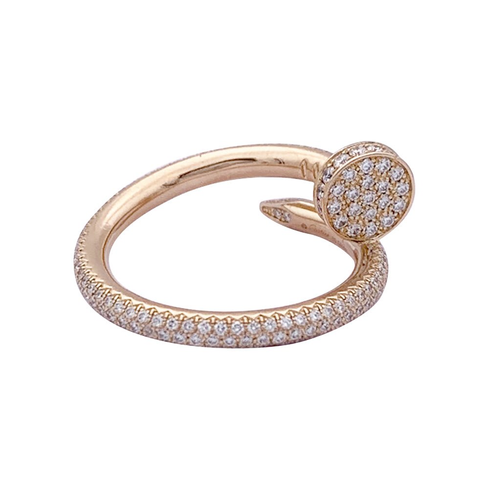 Bague CARTIER "Juste Un Clou" en or rose et diamant - Castafiore