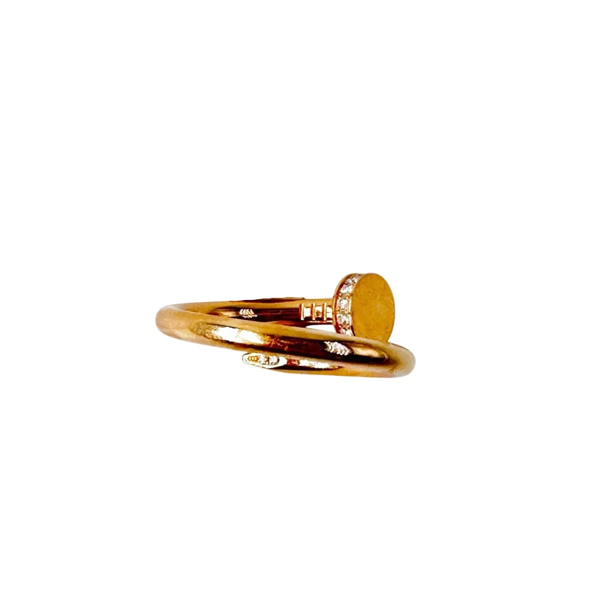 Bague CARTIER "Juste un Clou" en or rose et diamants - Castafiore