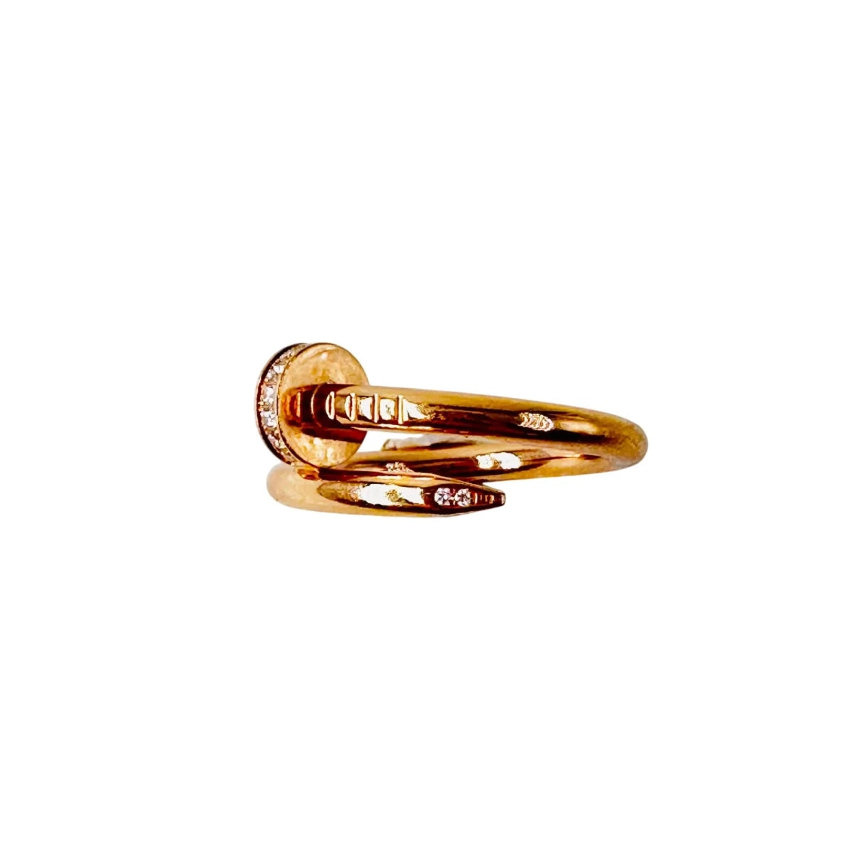 Bague CARTIER "Juste un Clou" en or rose et diamants - Castafiore