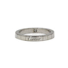 Bague CARTIER, " Lanière " en or blanc et diamant - Castafiore