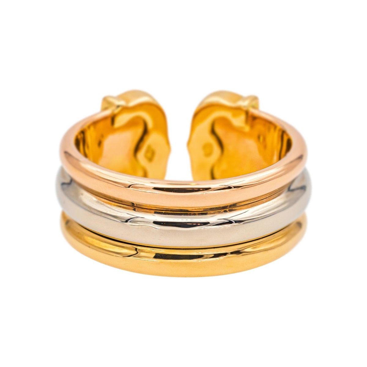 Bague CARTIER "Large" en or jaune, blanc, or rose et diamants - Castafiore