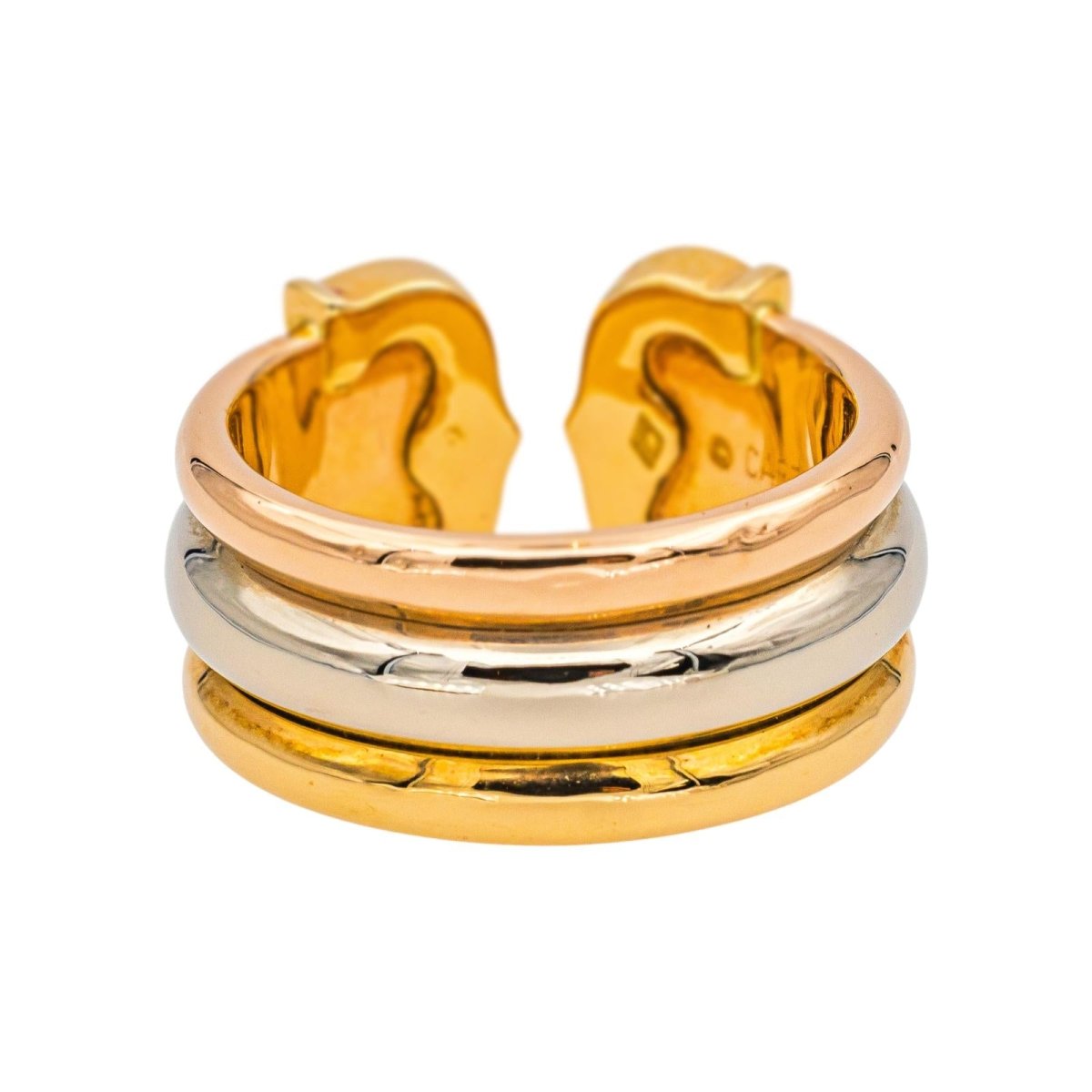 Bague CARTIER "Large" en or jaune, or blanc et or rose - Castafiore