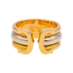 Bague CARTIER "Large" en or jaune, or blanc et or rose - Castafiore
