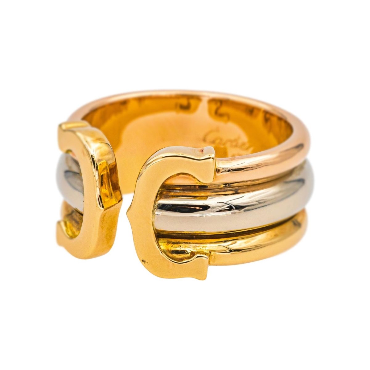 Bague CARTIER "Large" en or jaune, or blanc et or rose - Castafiore