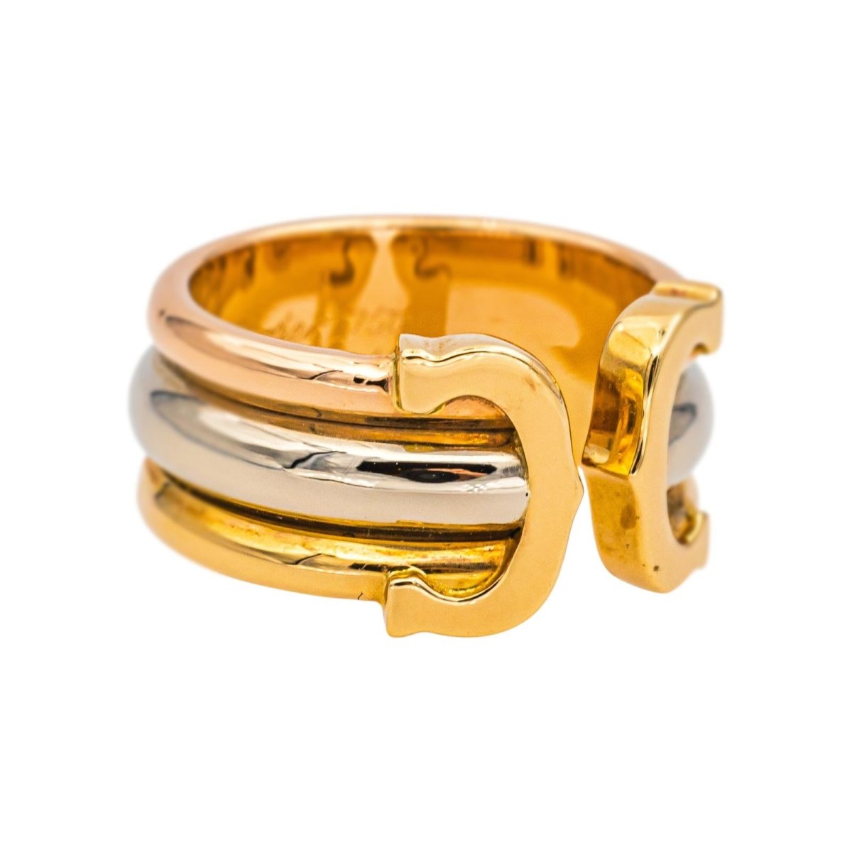 Bague CARTIER "Large" en or jaune, or blanc et or rose - Castafiore
