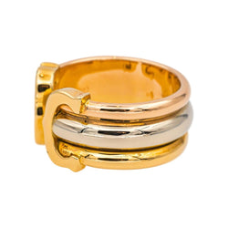 Bague CARTIER "Large" en or jaune, or blanc et or rose - Castafiore