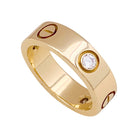 Bague Cartier "Love 3 diamants" en or jaune et diamants - Castafiore