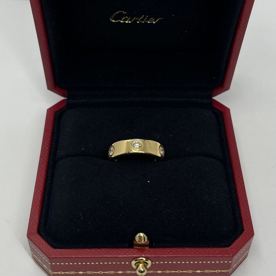 Bague CARTIER Love grand modèle en or jaune et diamants - Castafiore