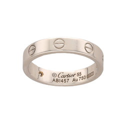 Bague Cartier "Love" Or gris 18K avec 1 Diamant. Taille 55 de 2014. - Castafiore