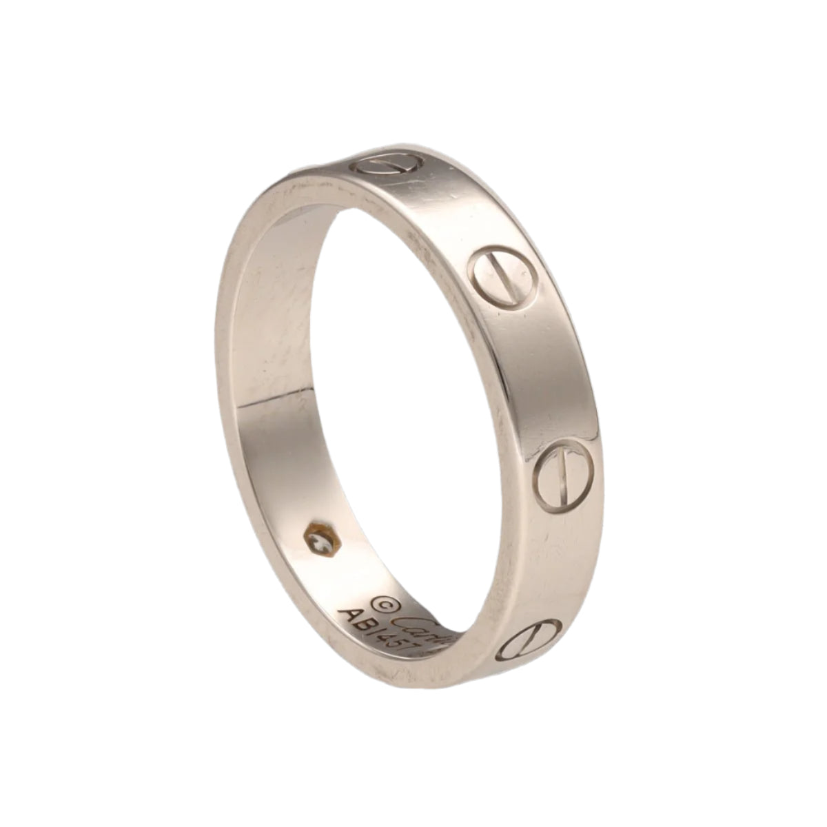 Bague Cartier "Love" Or gris 18K avec 1 Diamant. Taille 55 de 2014. - Castafiore