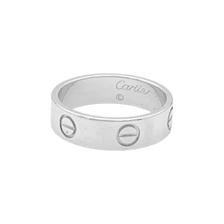 Bague CARTIER Love petit modèle en or blanc et diamant - Castafiore