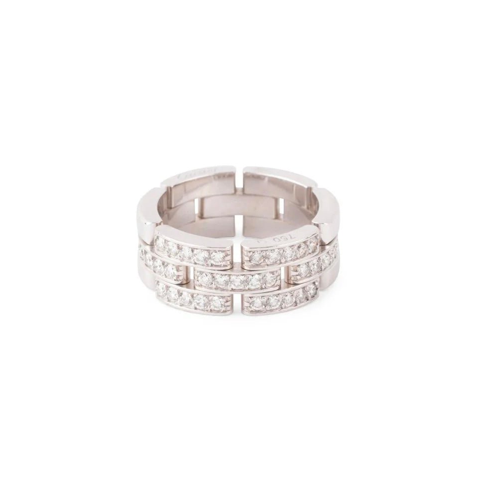 Bague CARTIER "Maillon Panthère" en or blanc et diamants - Castafiore