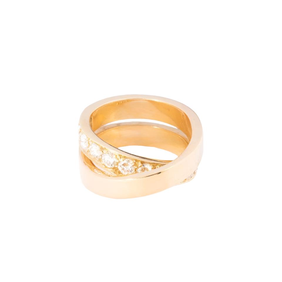 Bague Cartier modèle Nouvelle Vague or jaune et diamants - Castafiore