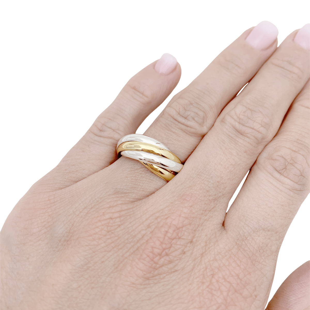 Bague Cartier, "Must de Cartier 5 anneaux", 3 ors. - Castafiore