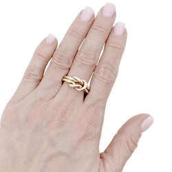 Bague CARTIER "Noeud d'Héraclès" en or jaune et or blanc - Castafiore