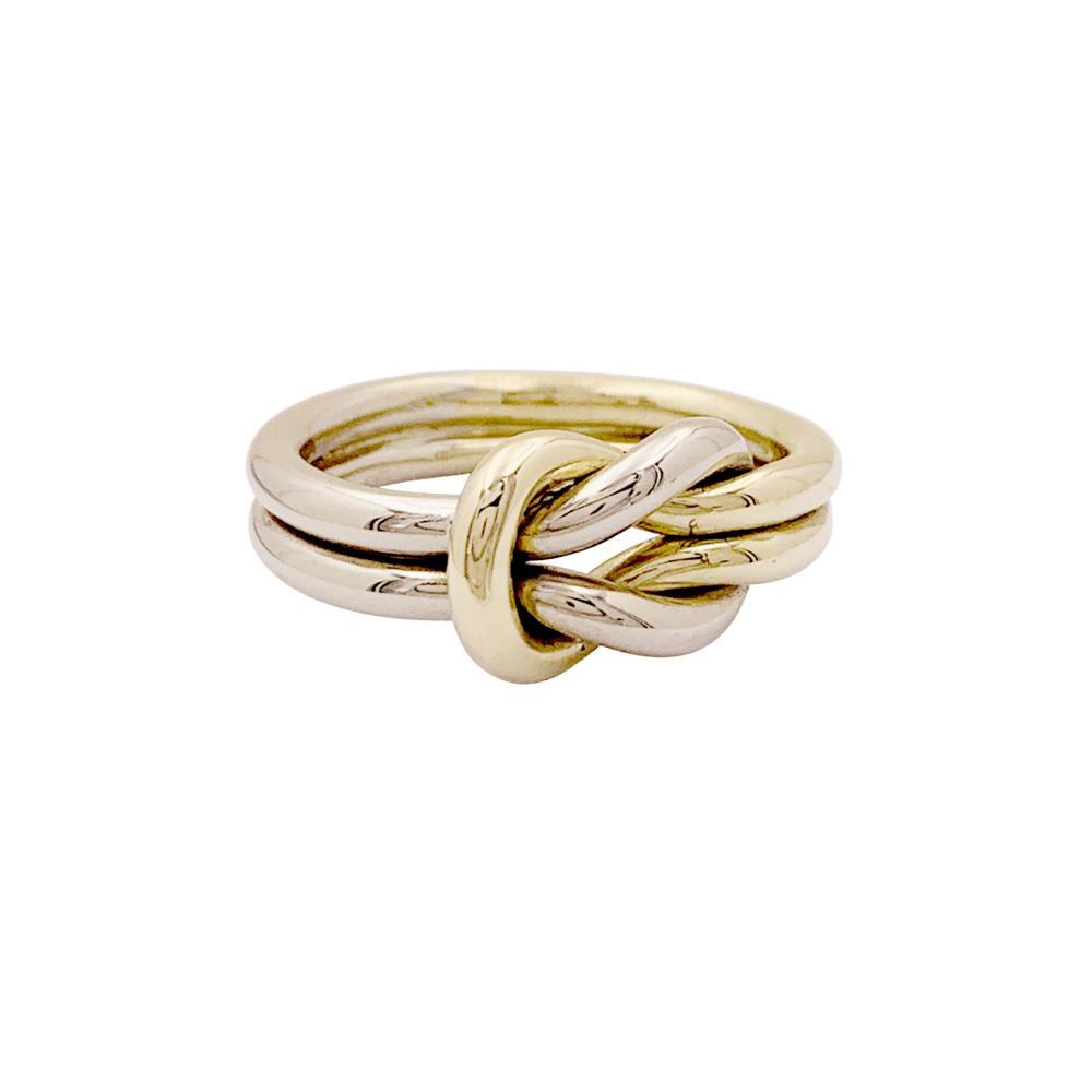 Bague CARTIER "Noeud d'Héraclès" en or jaune et or blanc - Castafiore