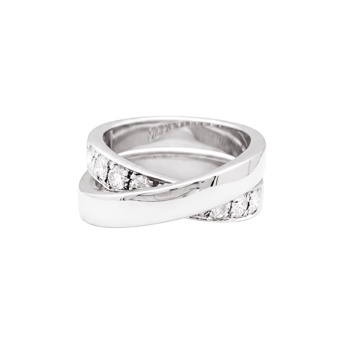 Bague CARTIER "Nouvelle vague" en or blanc et diamants - Castafiore