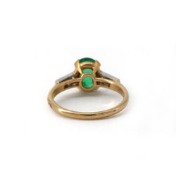 Bague Cartier or jaune 750, diamants et émeraude colombienne 0.83 carats certificat LFG - Castafiore