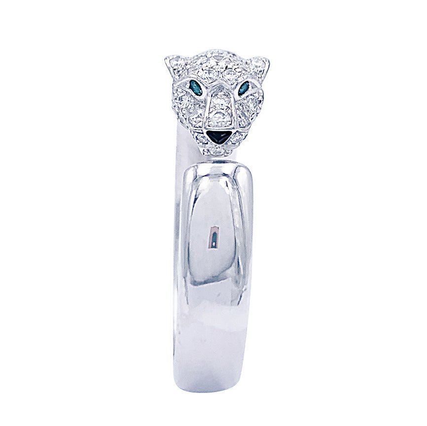 Bague Cartier, "Panthère de Cartier", or blanc, diamants - Castafiore