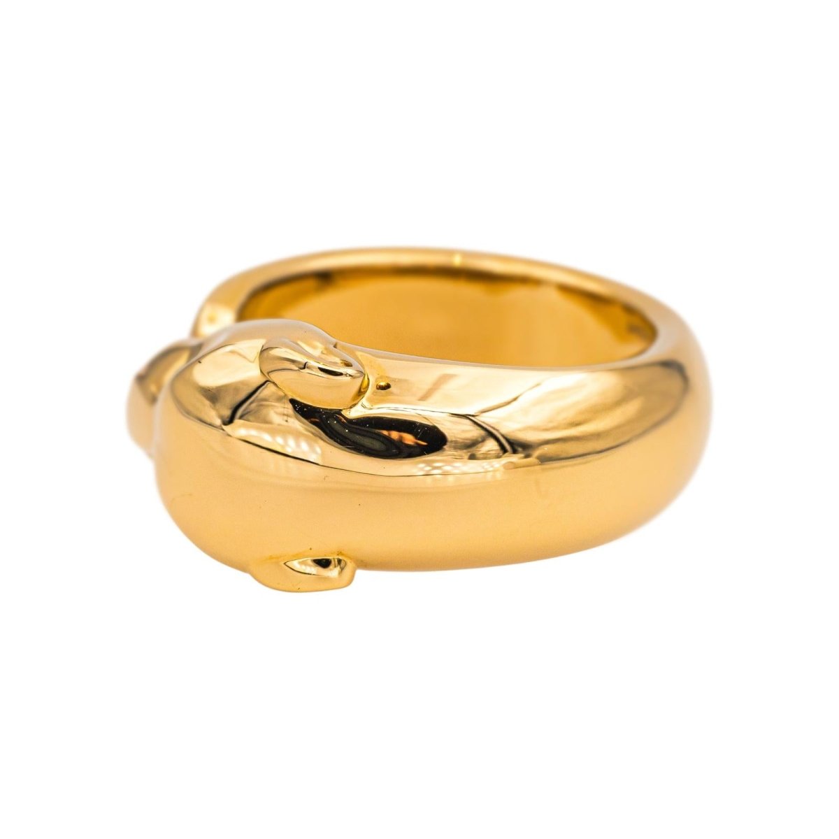 Bague CARTIER "Panthère" en or jaune, tsavorites et onyx - Castafiore