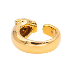Bague CARTIER "Panthère" en or jaune, tsavorites et onyx - Castafiore