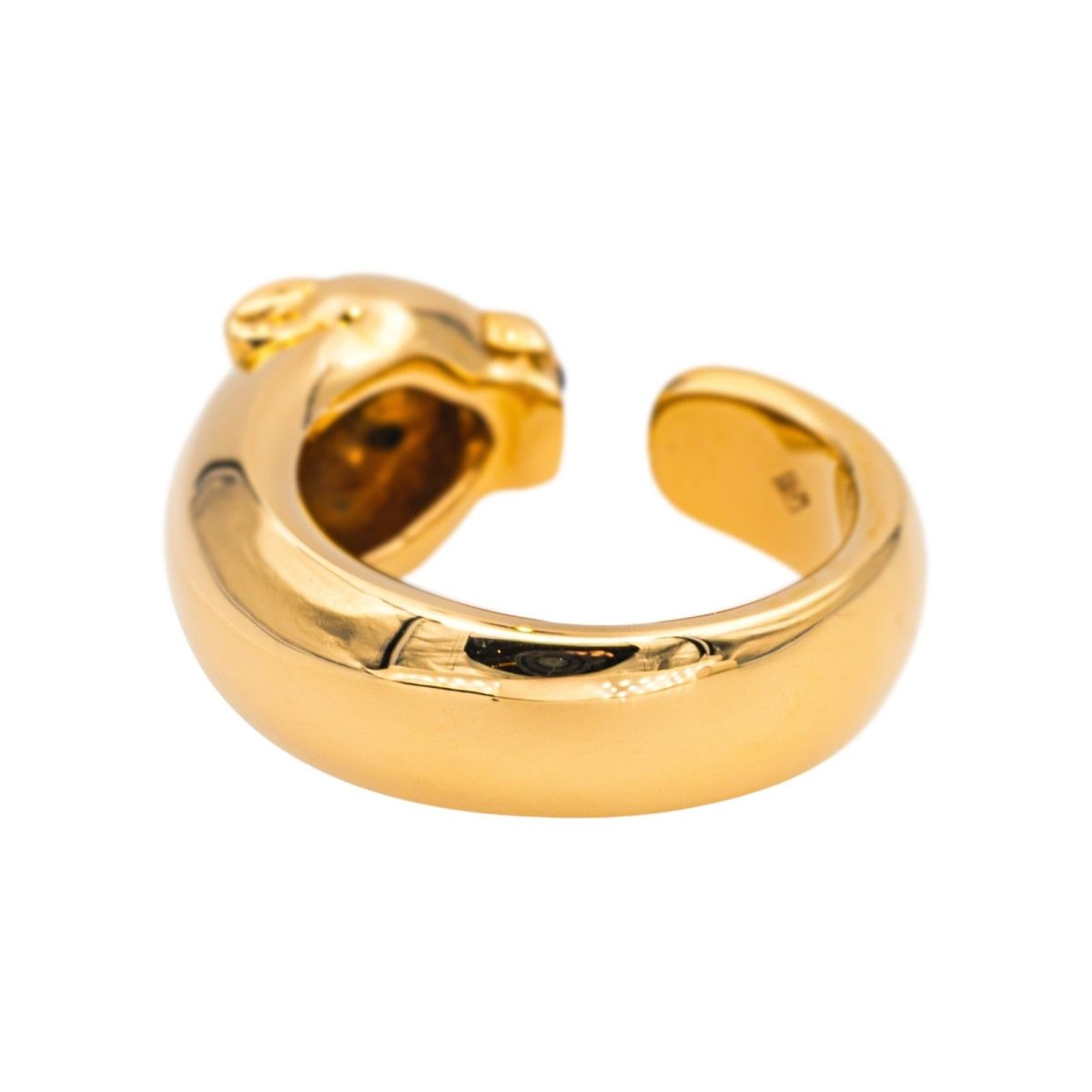 Bague CARTIER "Panthère" en or jaune, tsavorites et onyx - Castafiore