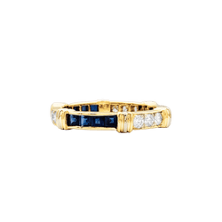 Bague CARTIER "Psychée" en or jaune, saphirs et diamants - Castafiore