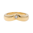 Bague CARTIER "Solitaire Triangle" en or jaune et diamant - Castafiore