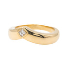 Bague CARTIER "Solitaire Triangle" en or jaune et diamant - Castafiore