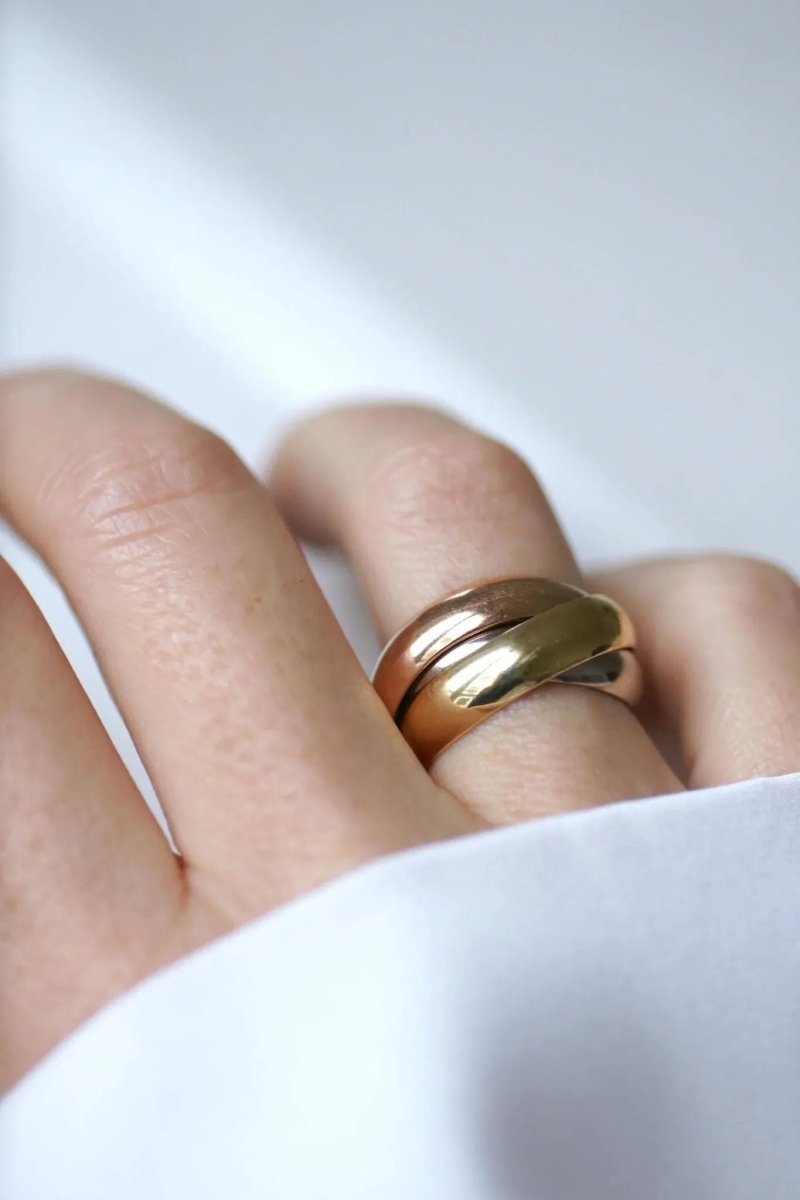 Bague Cartier Trinity 3 Ors Grand Modèle Taille 52 - Castafiore