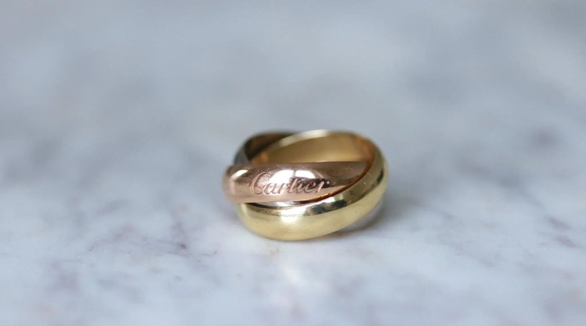 Bague Cartier Trinity 3 Ors Grand Modèle Taille 52 - Castafiore