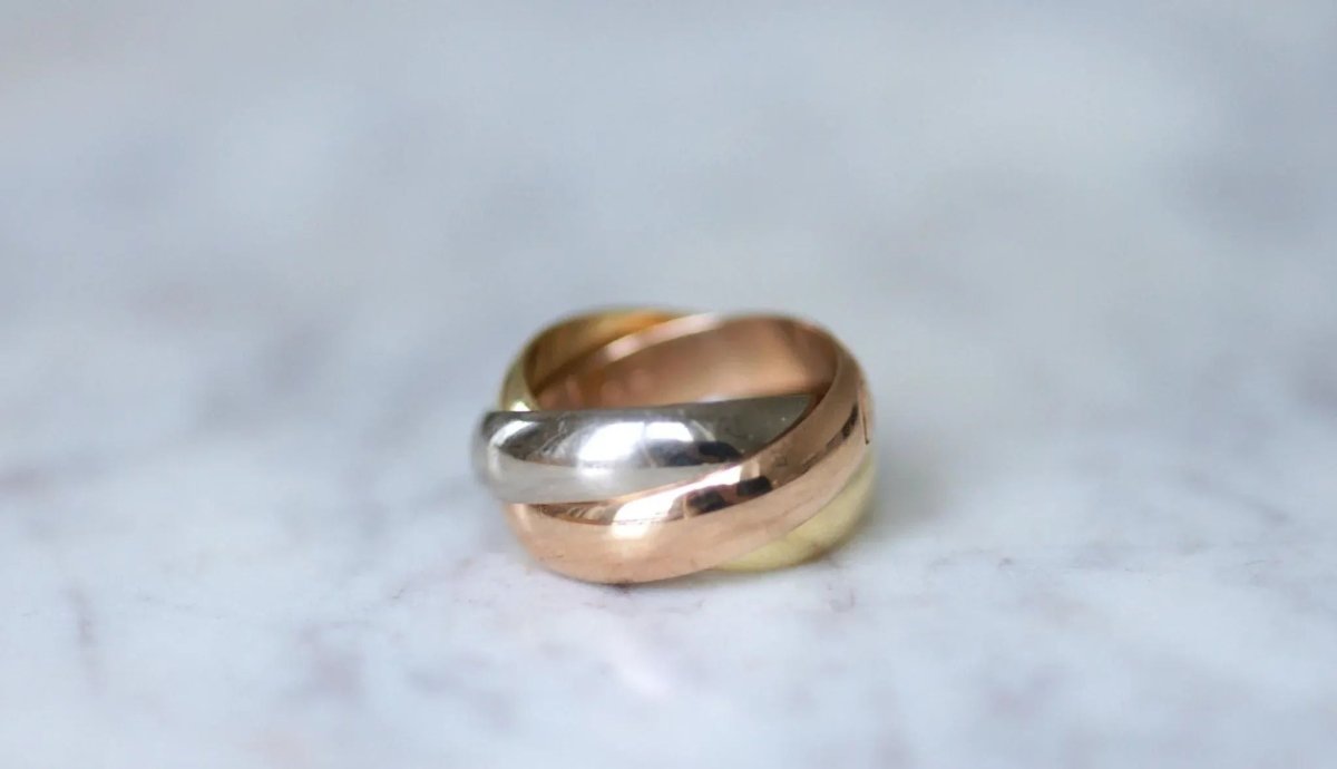 Bague Cartier Trinity 3 Ors Grand Modèle Taille 52 - Castafiore