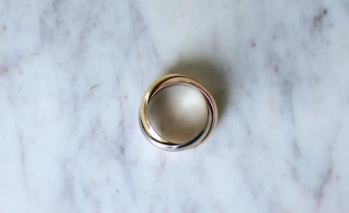Bague Cartier Trinity 3 Ors Grand Modèle Taille 52 - Castafiore