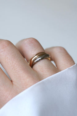 Bague Cartier Trinity 3 Ors Modèle Classique 5 Diamants Taille 49 - Castafiore