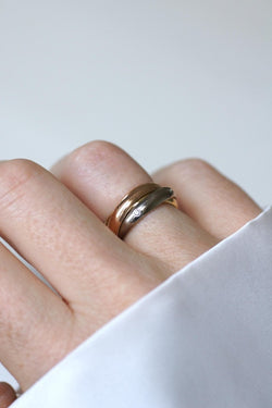 Bague Cartier Trinity 3 Ors Modèle Classique 5 Diamants Taille 49 - Castafiore