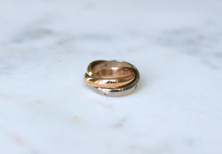 Bague Cartier Trinity 3 Ors Modèle Classique 5 Diamants Taille 49 - Castafiore