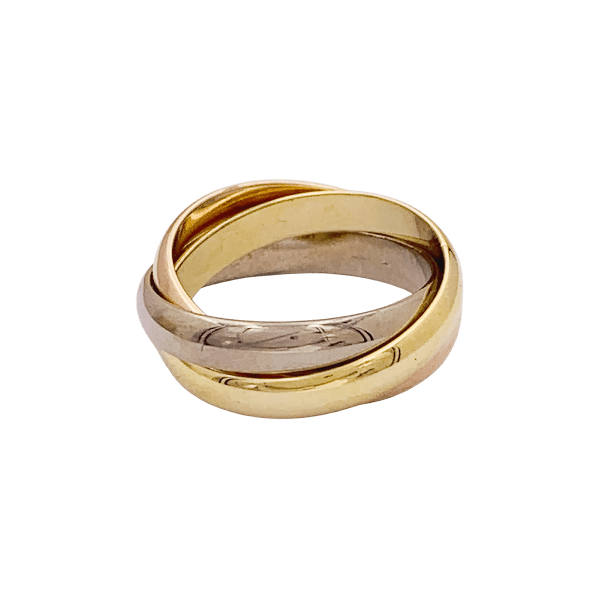 Bague CARTIER "Trinity Classique" en or blanc, or jaune et or rose - Castafiore