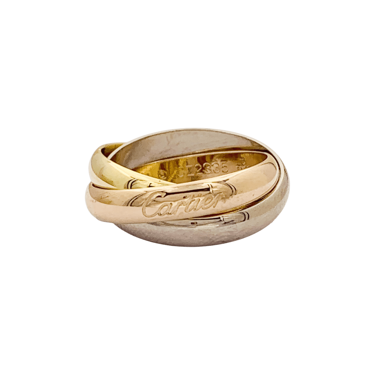 Bague CARTIER "Trinity Classique" en or blanc, or jaune et or rose - Castafiore
