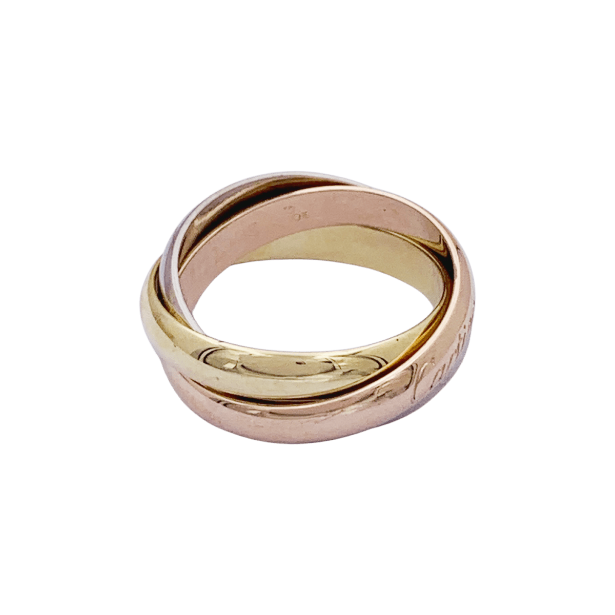 Bague CARTIER "Trinity Classique" en or blanc, or jaune et or rose - Castafiore