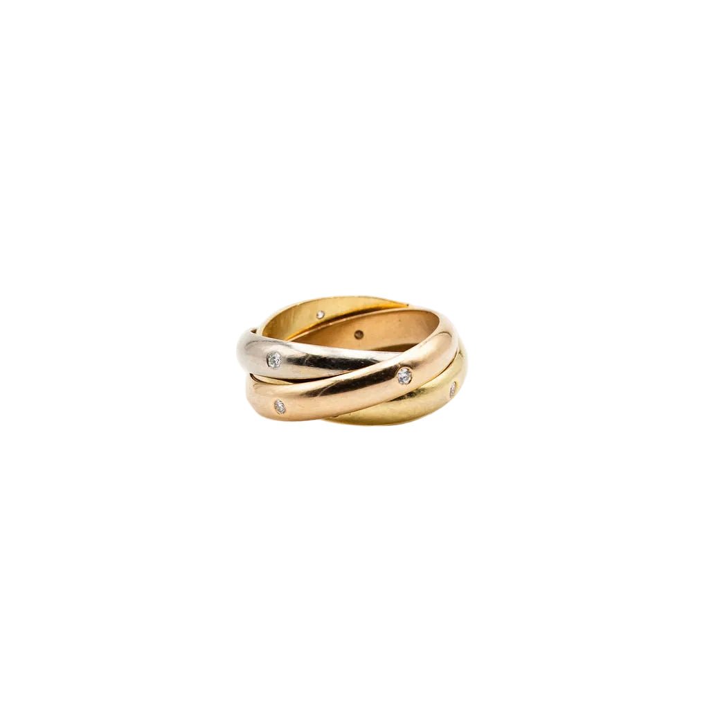 Bague CARTIER "Trinity" en 3 ors et diamants - Castafiore