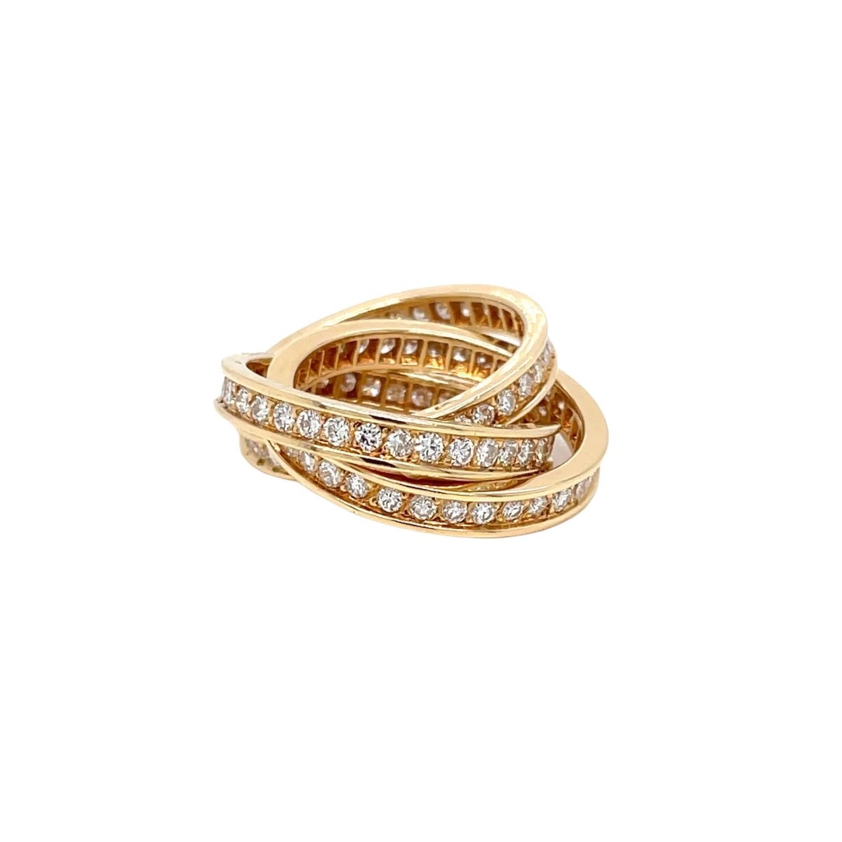 Bague CARTIER Trinity en or jaune avec diamant - Castafiore