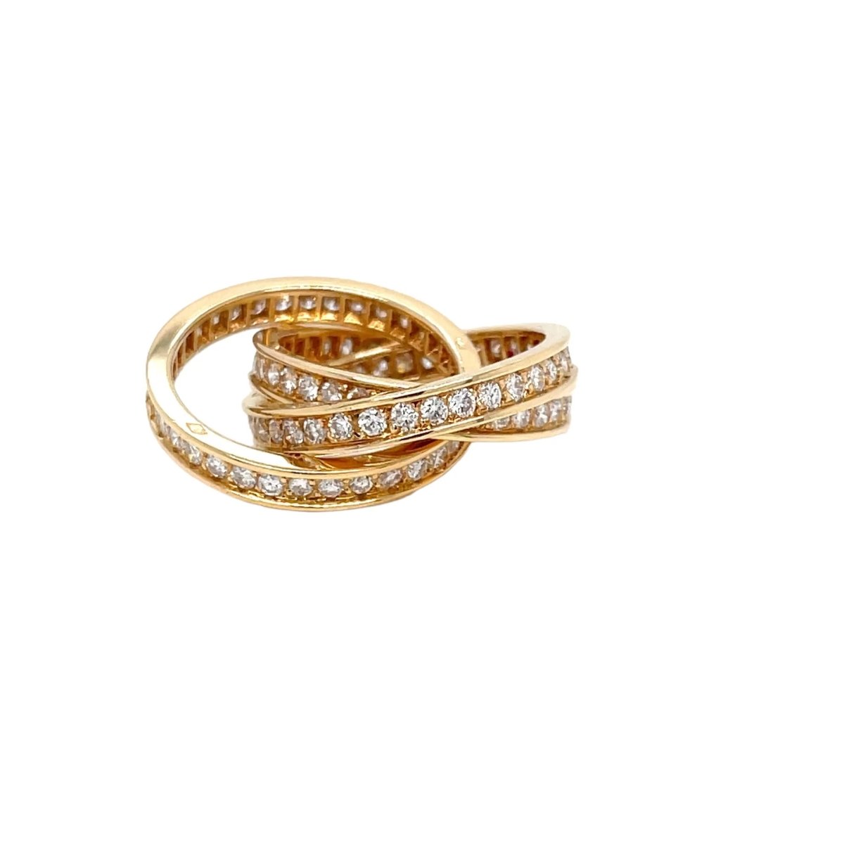 Bague CARTIER Trinity en or jaune avec diamant - Castafiore