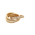 Bague CARTIER Trinity en or jaune avec diamant - Castafiore