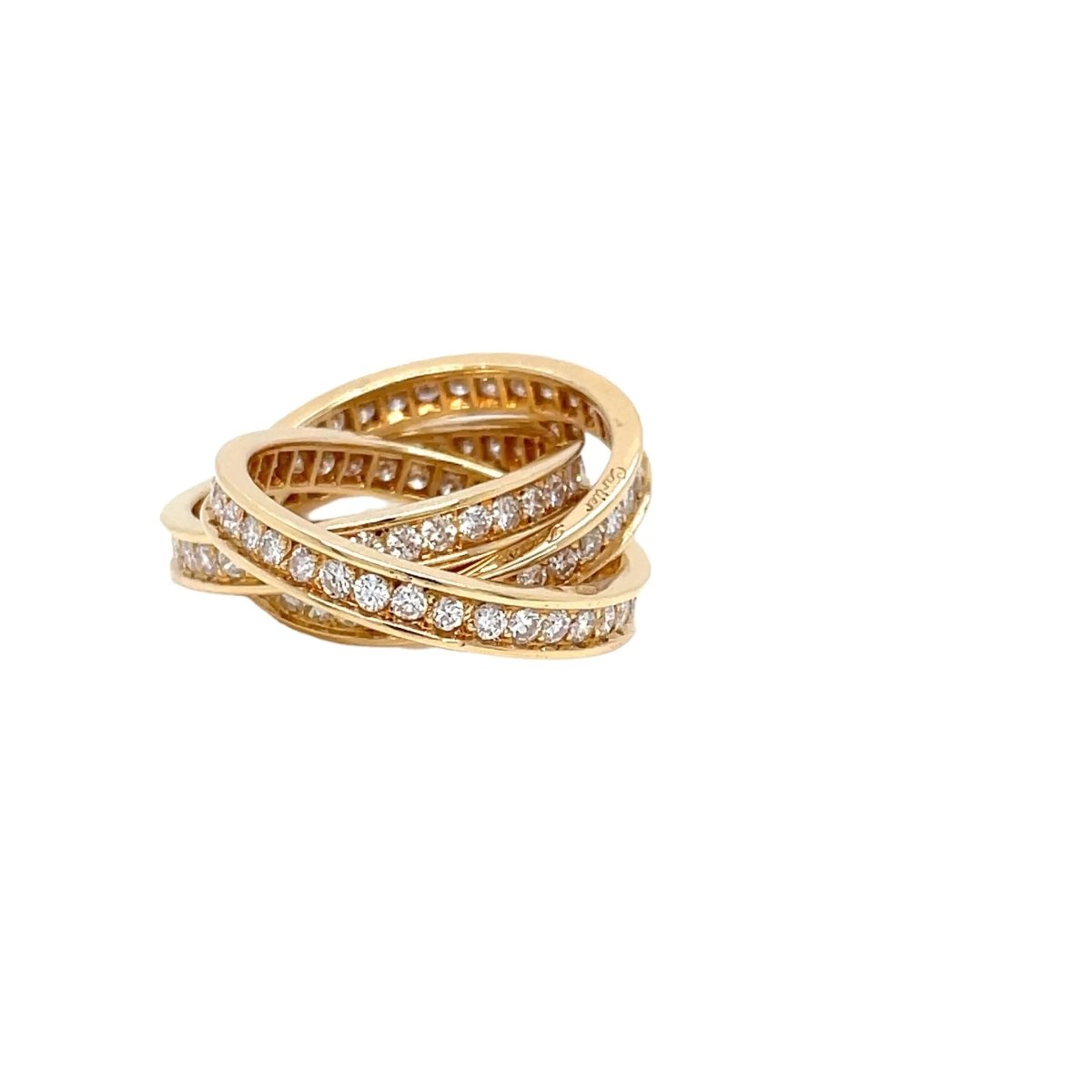 Bague CARTIER Trinity en or jaune avec diamant - Castafiore